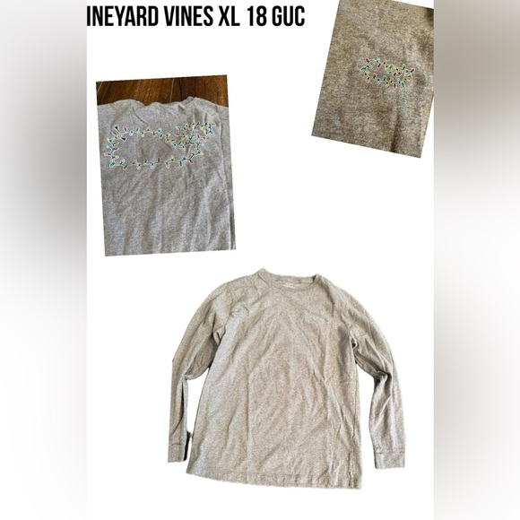 Vineyard Vines Other - Vineyard vines xl 18 Christmas lights shirt whale